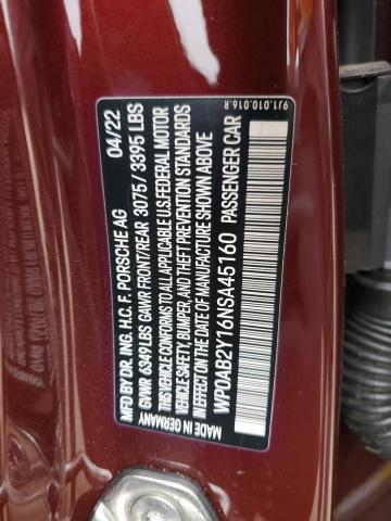 2022 PORSCHE TAYCAN 4S - WP0AB2Y16NSA45160