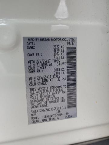 2017 NISSAN ROGUE SV 5N1AT2MV2HC823113