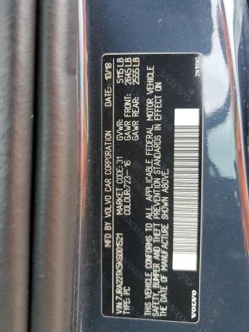 2019 VOLVO S60 T6 MOM 7JRA22TK5KG001521