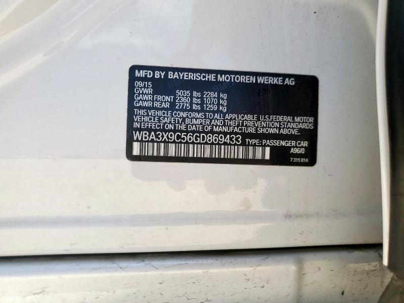 2016 BMW 335 XIGT WBA3X9C56GD869433