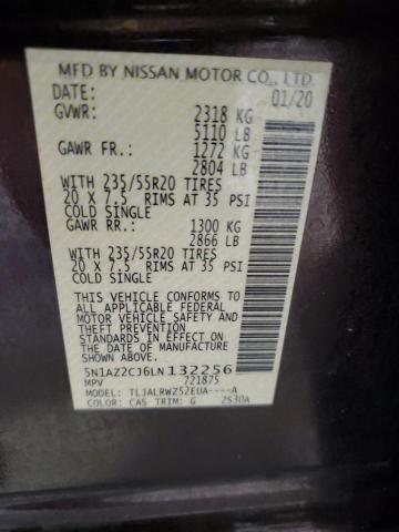 2020 NISSAN MURANO SL 5N1AZ2CJ6LN132256