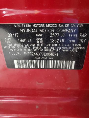 2018 HYUNDAI ACCENT SE 3KPC24A37JE004871