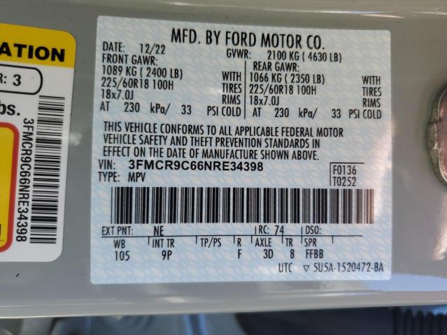 2022 FORD BRONCO SPO 3FMCR9C66NRE34398