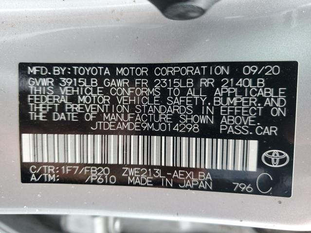 2021 TOYOTA COROLLA LE - JTDEAMDE9MJ014298