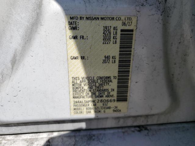 2017 NISSAN ALTIMA 2.5 - 1N4AL3AP9HC280669