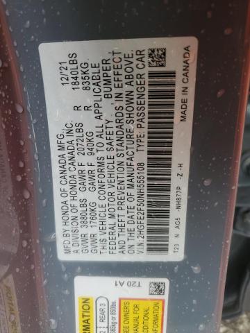 2022 HONDA CIVIC SPOR - 2HGFE2F50NH555108