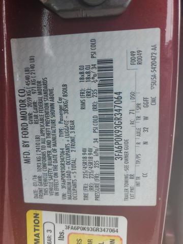 2016 FORD FUSION TIT - 3FA6P0K93GR347064