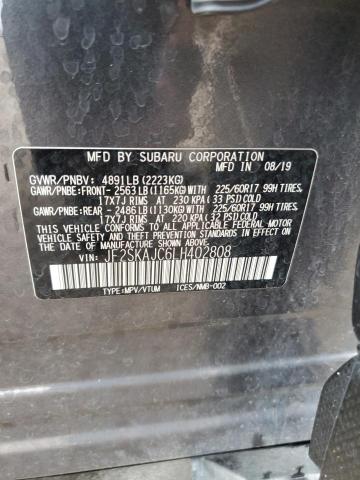 2020 SUBARU FORESTER P - JF2SKAJC6LH402808