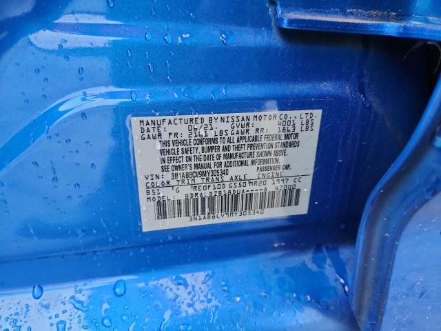 2021 NISSAN SENTRA SV 3N1AB8CV9MY305340