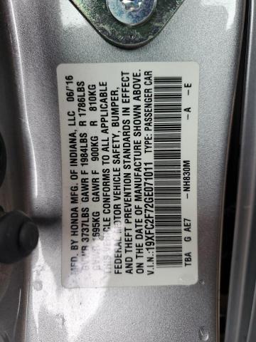 2016 HONDA CIVIC EX - 19XFC2F72GE071011