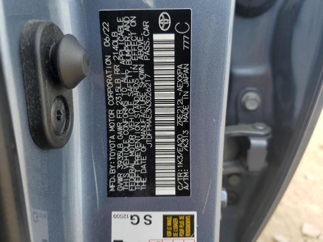 2022 TOYOTA COROLLA XL JTDFPMAE3N3026217