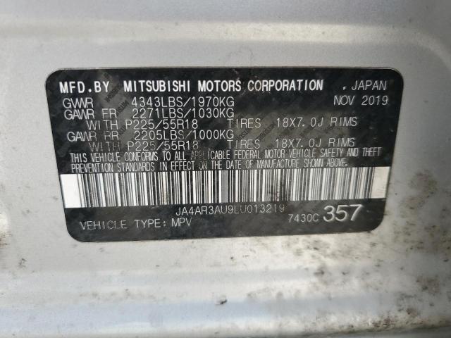2020 MITSUBISHI OUTLANDER JA4AR3AU9LU013219