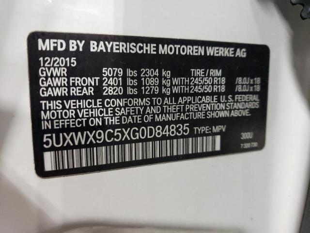 2016 BMW X3 XDRIVE2 - 5UXWX9C5XG0D84835