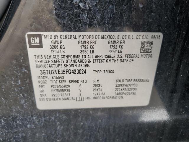 2015 GMC SIERRA K15 3GTU2VEJ5FG430024