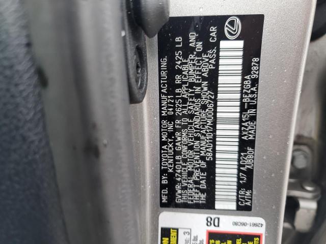 2021 LEXUS ES 250 BAS 58AD11D17MU006727