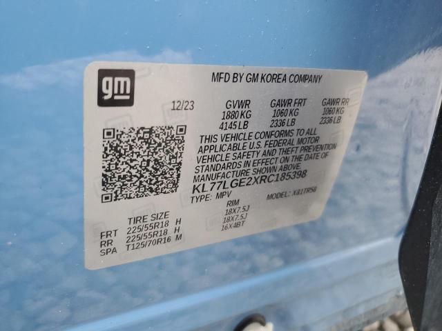 2024 CHEVROLET TRAX 1RS KL77LGE2XRC185398