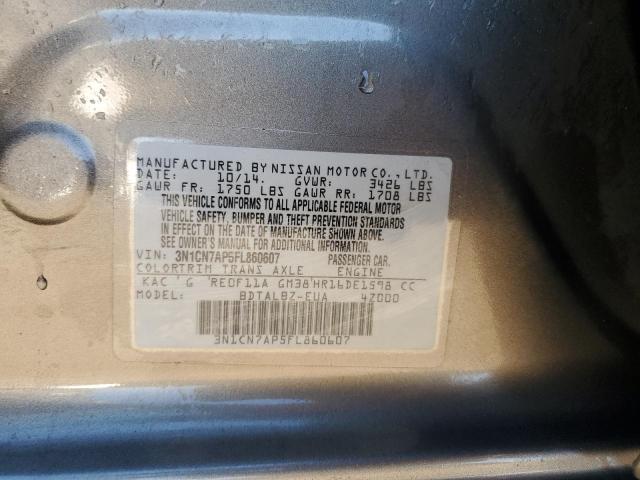 2015 NISSAN VERSA S - 3N1CN7AP5FL860607