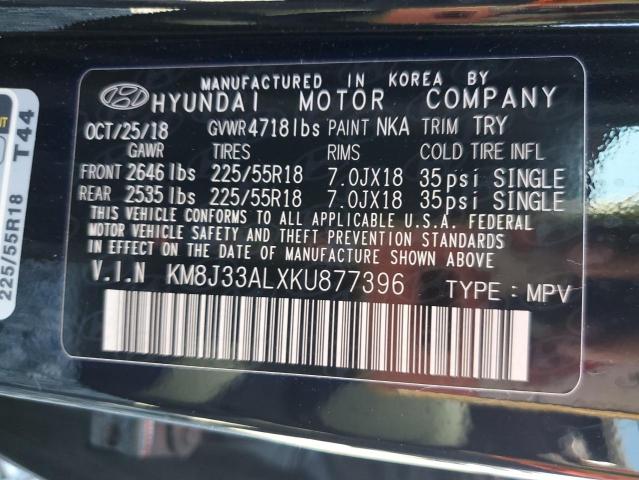 2019 HYUNDAI TUCSON LIM - KM8J33ALXKU877396