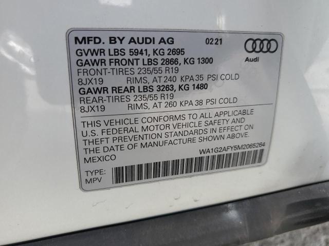 2021 AUDI Q5 E PREMI WA1G2AFY5M2065264