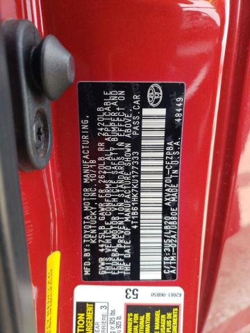 2019 TOYOTA CAMRY XSE - 4T1B61HK7KU177333