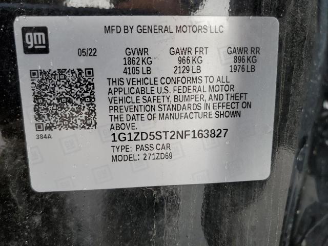 2022 CHEVROLET MALIBU LT - 1G1ZD5ST2NF163827
