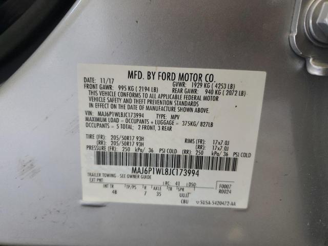 2018 FORD ECOSPORT T MAJ6P1WL8JC173994