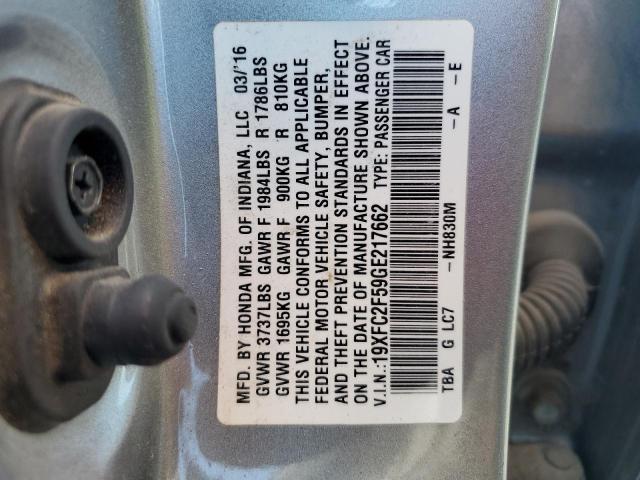 2016 HONDA CIVIC LX - 19XFC2F59GE217662