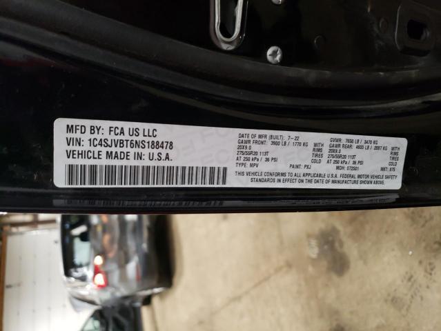 2022 JEEP WAGONEER S 1C4SJVBT6NS188478