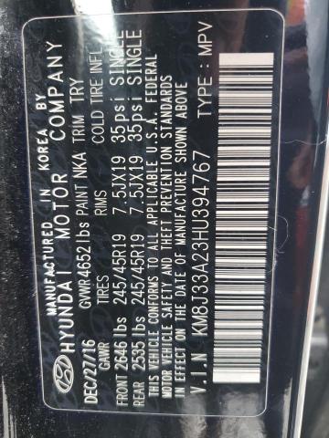 2017 HYUNDAI TUCSON LIM - KM8J33A23HU394767