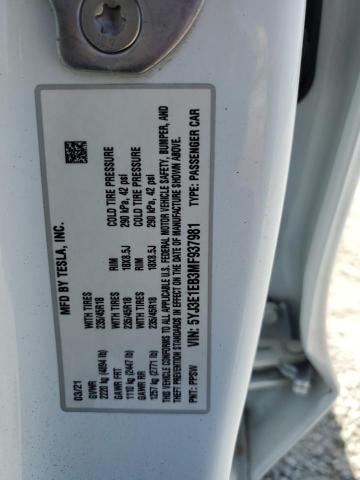 2021 TESLA MODEL 3 - 5YJ3E1EB3MF937981