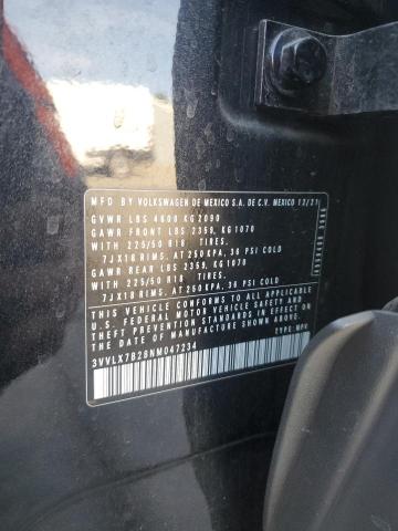 2022 VOLKSWAGEN TAOS SE IQ - 3VVLX7B28NM047234
