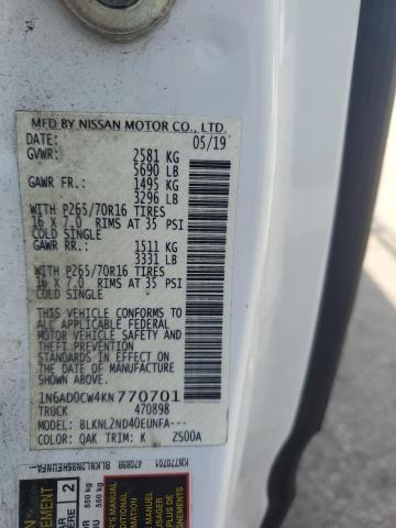 1N6AD0CW4KN770701 2019 NISSAN FRONTIER