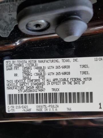 2025 TOYOTA TUNDRA CRE - 5TFJA5DB6SX274047