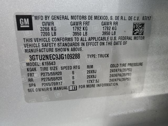 2018 GMC SIERRA K15 - 3GTU2NEC9JG109288