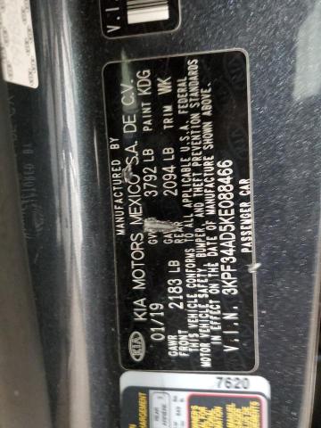 3KPF34AD5KE088466 2019 KIA FORTE