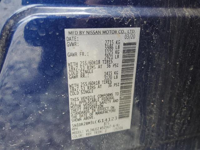 2020 NISSAN PATHFINDER 5N1DR2BM3LC614123