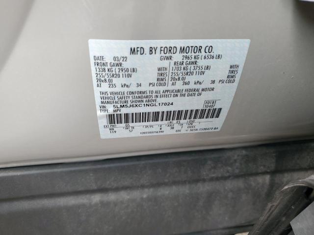 2022 LINCOLN AVIATOR 5LM5J6XC1NGL17024