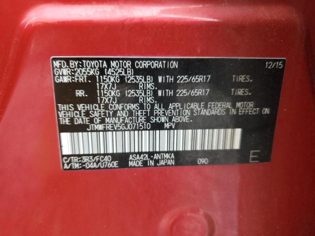 2016 TOYOTA RAV4 XLE JTMWFREV5GJ071510