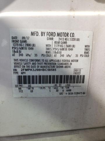 2017 FORD EDGE SEL 2FMPK3J98HBC58585