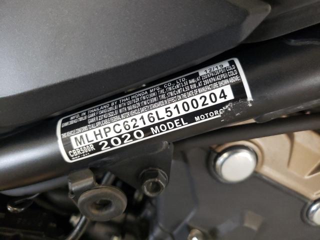 2020 HONDA CBR500 R - MLHPC6216L5100204