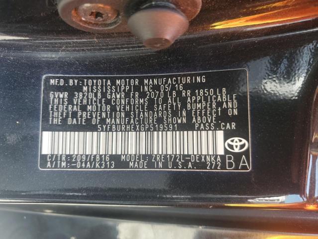 2016 TOYOTA COROLLA L - 5YFBURHEXGP519591