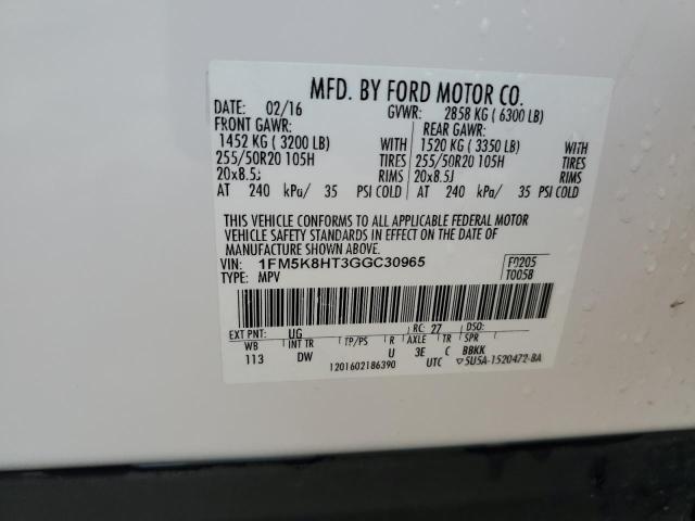 2016 FORD EXPLORER P - 1FM5K8HT3GGC30965