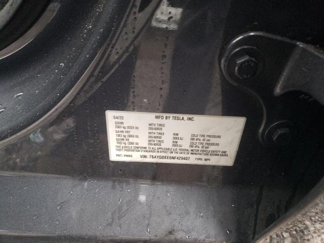 2022 TESLA MODEL Y - 7SAYGDEE6NF429407