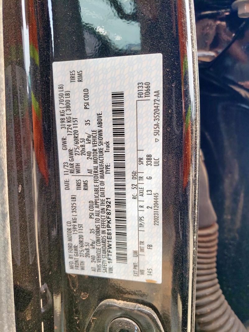 2023 FORD F150 SUPER - 1FTFW1E81PKF87921