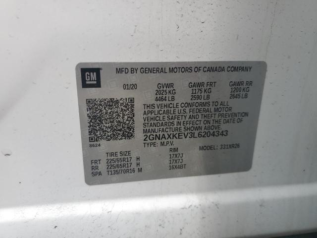 2020 CHEVROLET EQUINOX LT - 2GNAXKEV3L6204343