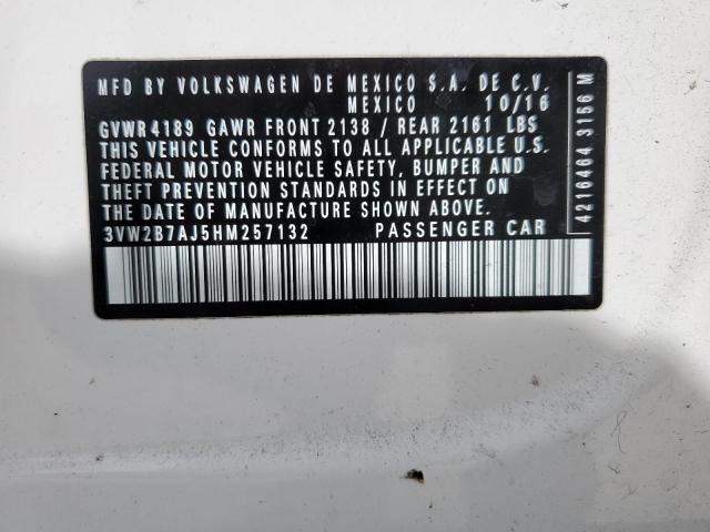 2017 VOLKSWAGEN JETTA S - 3VW2B7AJ5HM257132