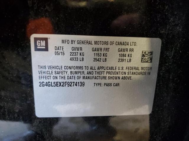 2015 BUICK REGAL 2G4GL5EX2F9274139