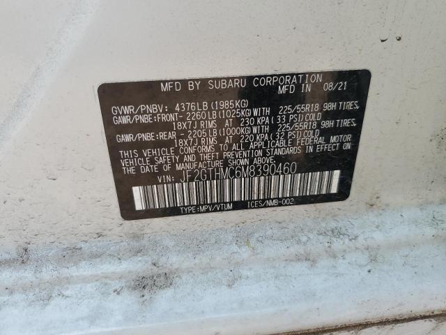 2021 SUBARU CROSSTREK - JF2GTHMC6M8390460