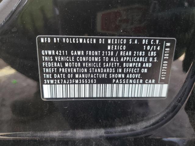 2015 VOLKSWAGEN JETTA BASE 3VW2K7AJ3FM355363