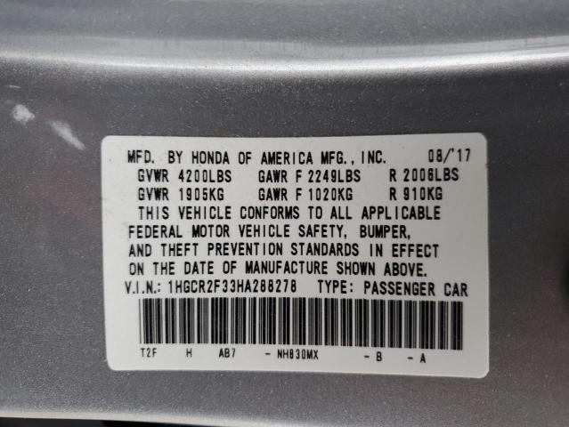 2017 HONDA ACCORD LX - 1HGCR2F33HA288278